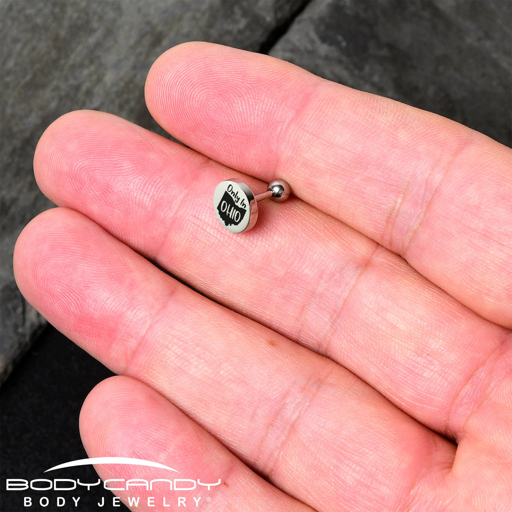 BodyCandy 16G 1/4 Glow in the Dark Only in Ohio Tragus Cartilage Earring by Onyx O — lifestyle context