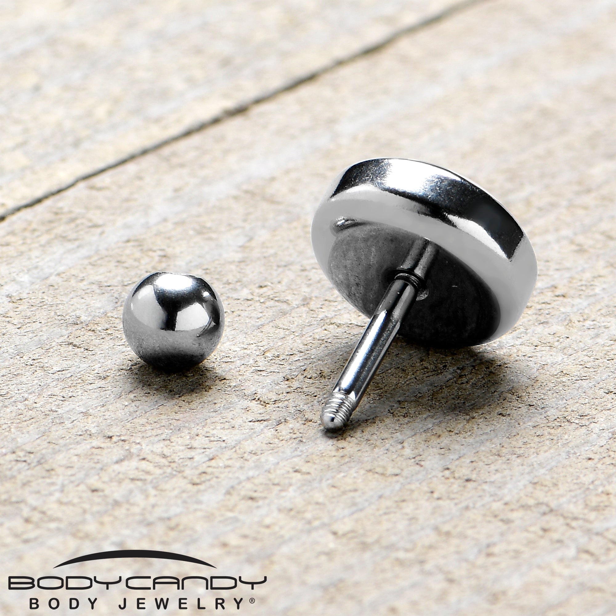 BodyCandy 16G 1/4 Glow in the Dark Only in Ohio Tragus Cartilage Earring by Onyx O — alternative angle