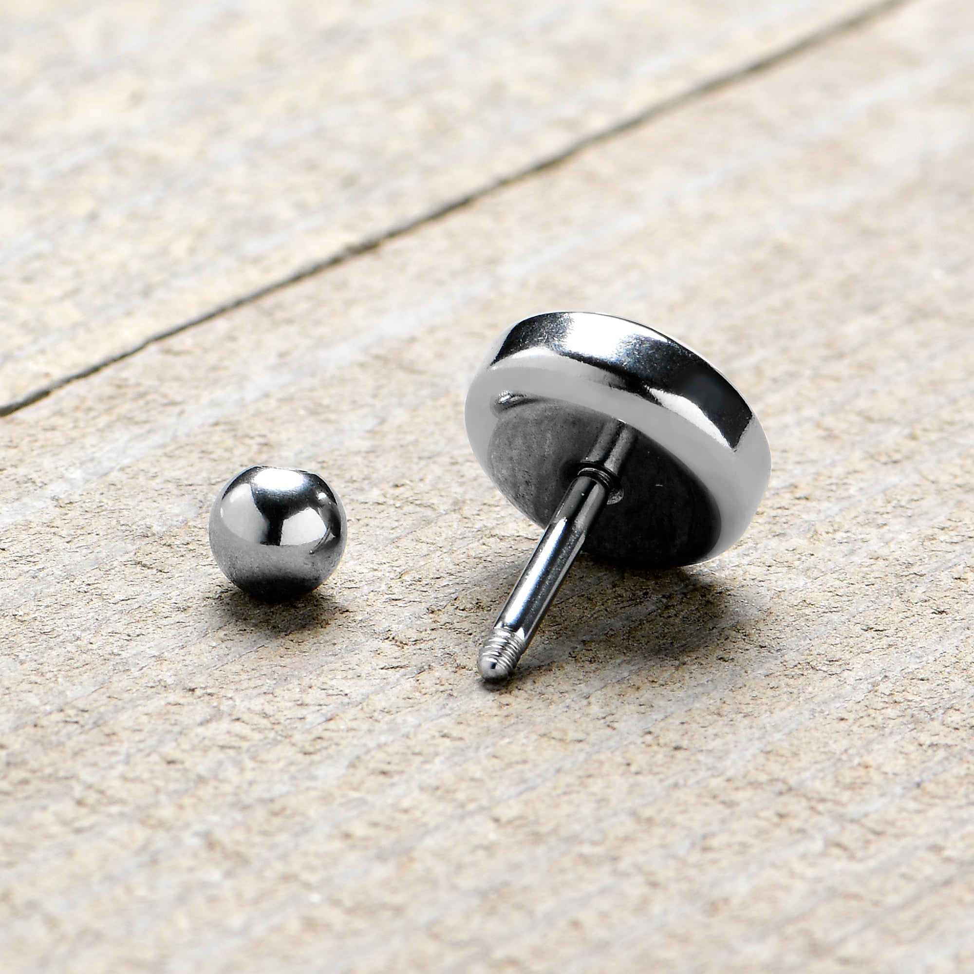 BodyCandy 16G 1/4 Panda Love Cartilage Tragus Earring by Onyx O — size reference