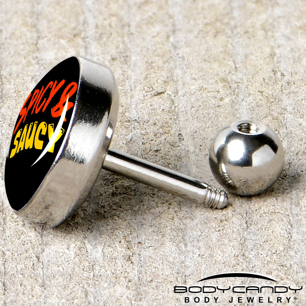 BodyCandy Spicy and Saucy Tragus Cartilage Earring by Onyx O — back view
