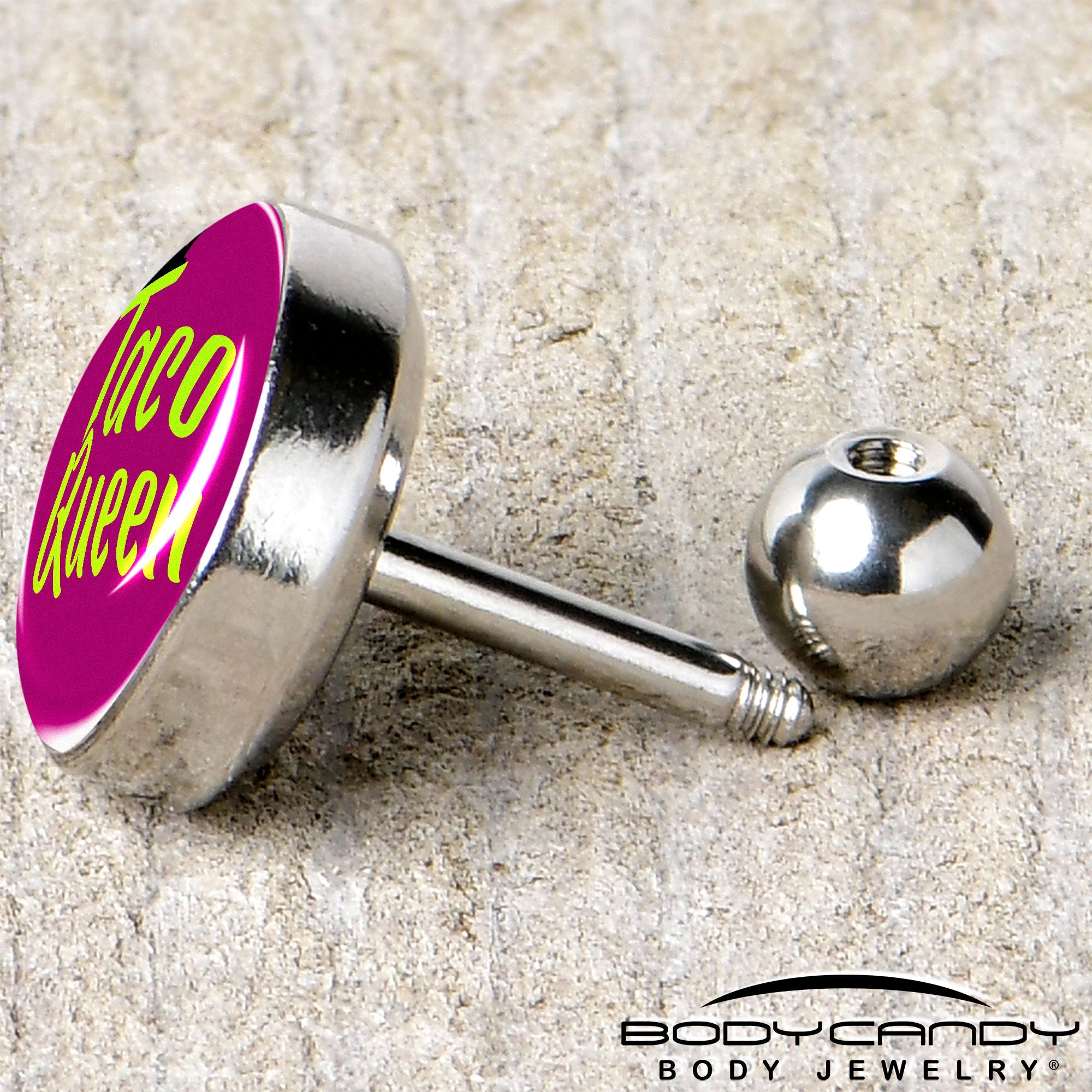 BodyCandy Taco Queen Tragus Cartilage Earring by Onyx O — back view