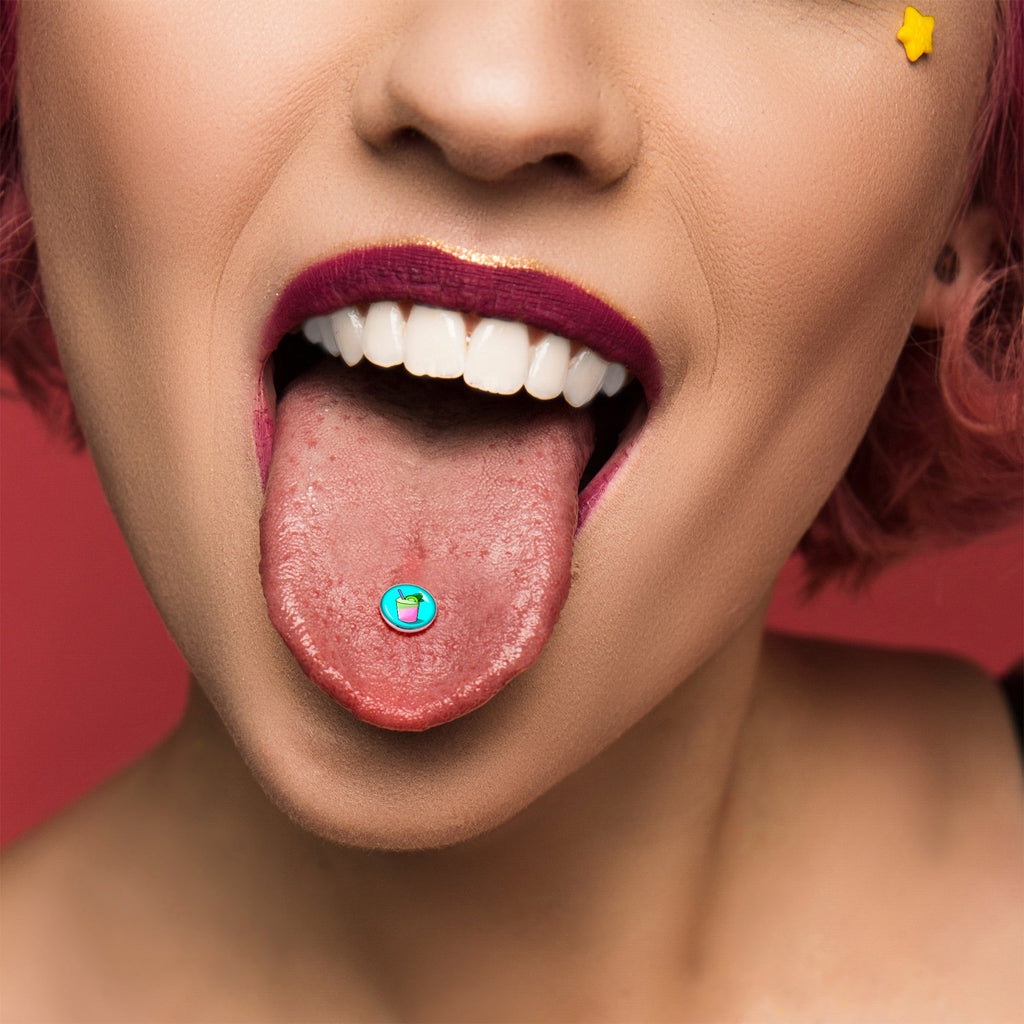 BodyCandy Summer Drink Barbell Tongue Ring by Onyx O — alternative angle