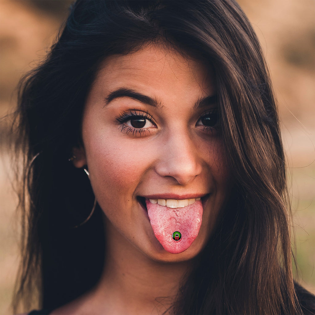 BodyCandy Holiday Vampire Wreath Barbell Tongue Ring by Onyx O — lifestyle context