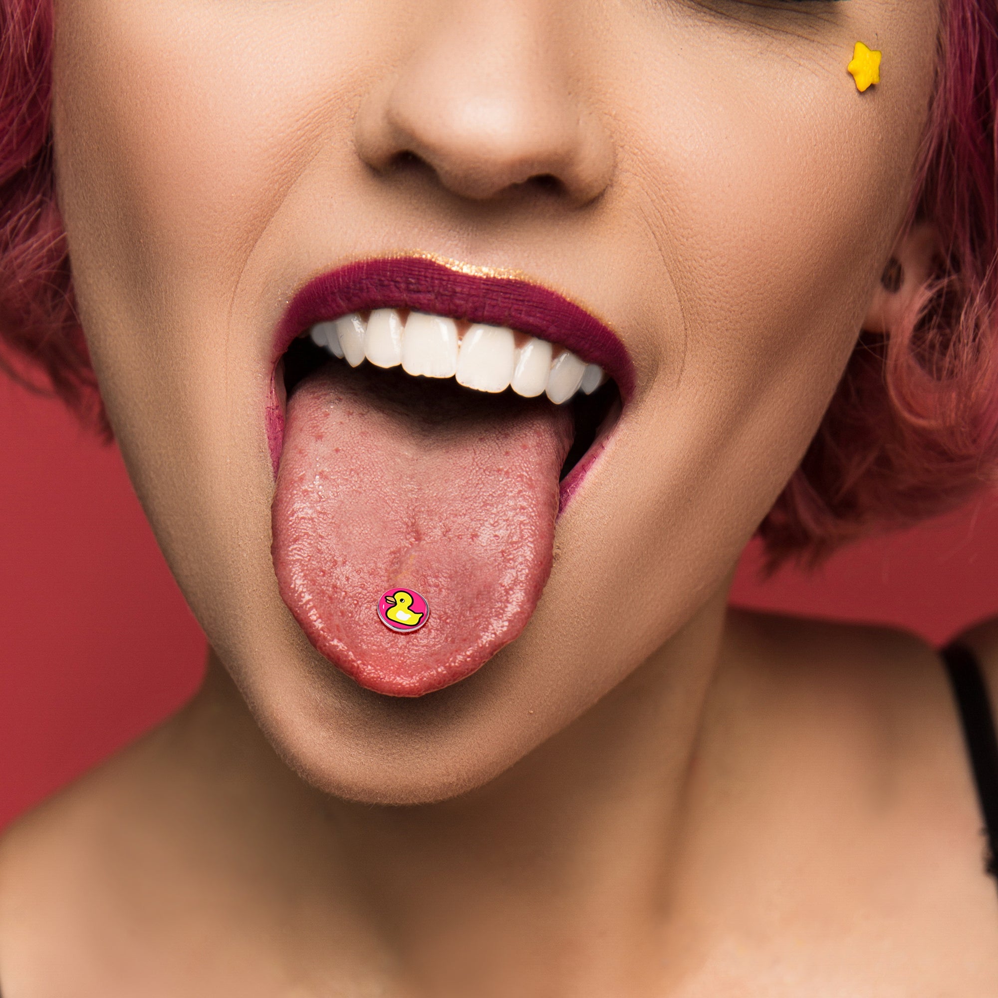 BodyCandy Yellow Ducky Barbell Tongue Ring by Onyx O — alternative angle