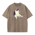 Pasimax 'Cat Smoke' Funny Animal Graphic Tee — main product shot