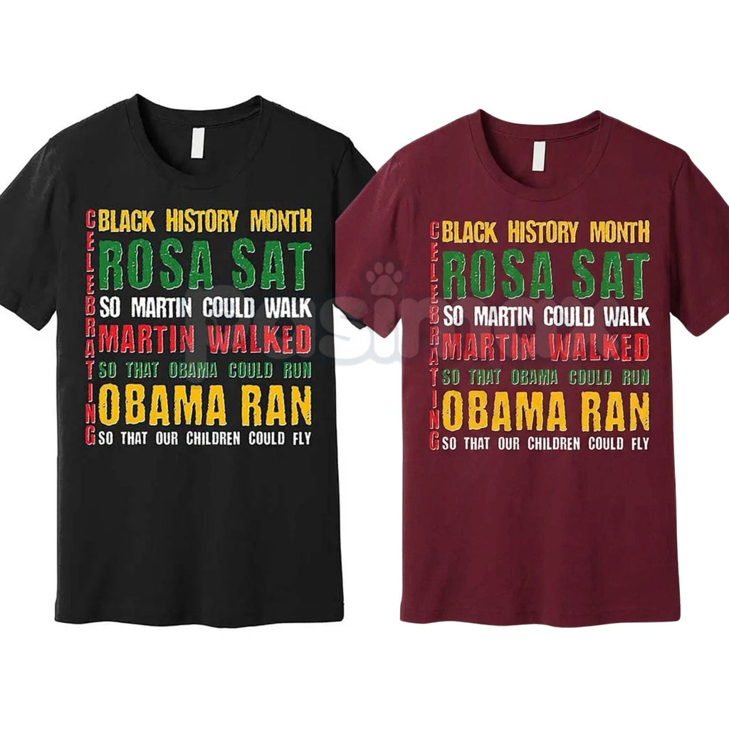 Pasimax Celebrating Black History Month T-Shirt - Rosa Martin Obama Premium Tee, Civil Rights Leaders Graphic Shirt, Black Ex