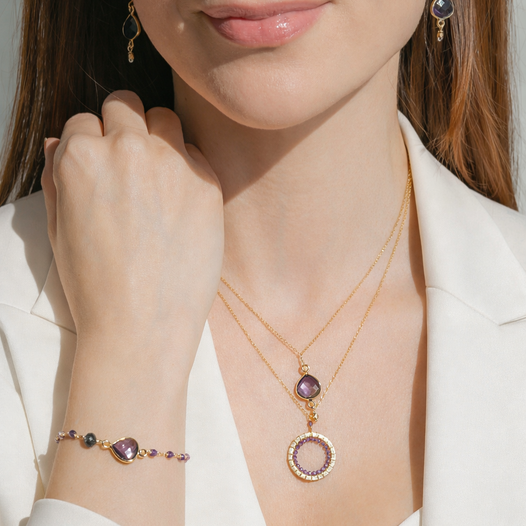 PARKEN JEWELRY Amethyst Ballet Bracelet — construction detail