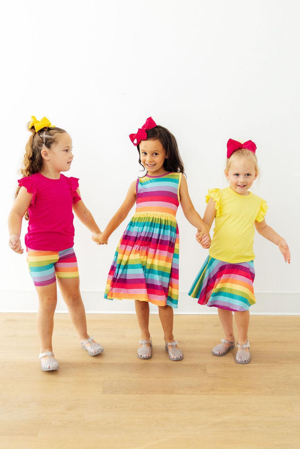 Mila & Rose ® Cheerful Stripes Tank Twirl Dress — side view