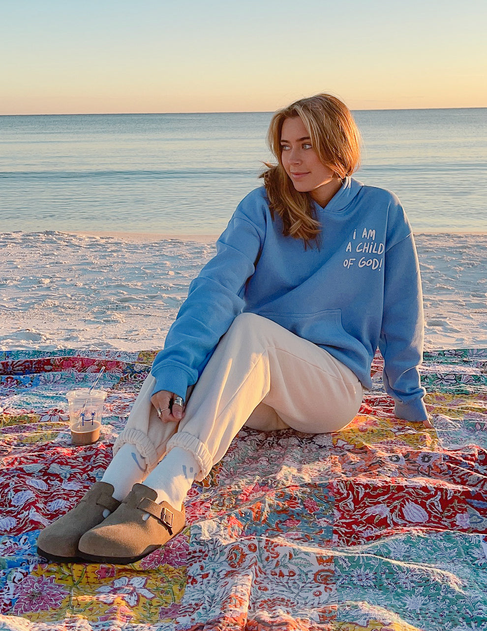 Elevated Faith Child of God Unisex Hoodie — detail close-up