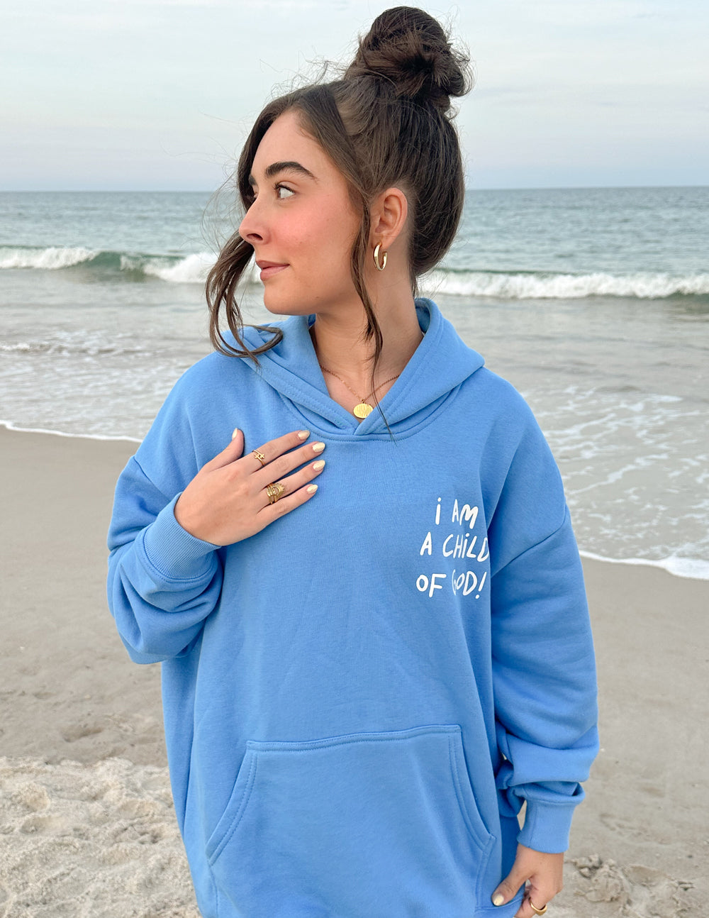 Elevated Faith Child of God Unisex Hoodie — side view