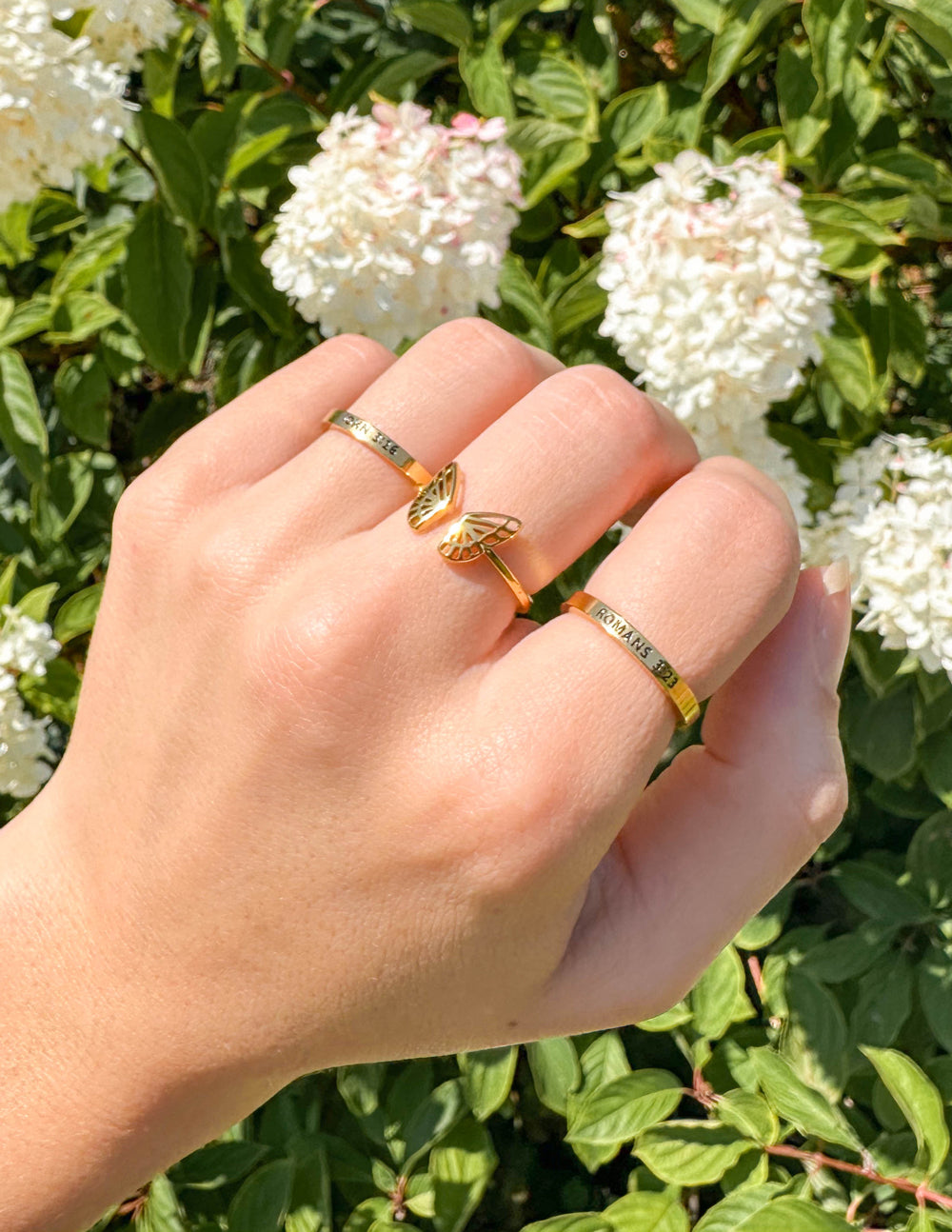Elevated Faith Romans 3:23 Ring — lifestyle context
