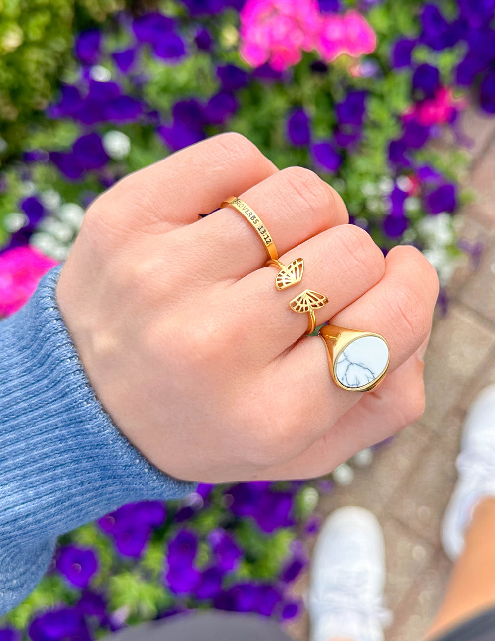 Elevated Faith Proverbs 13:12 Ring — detail close-up