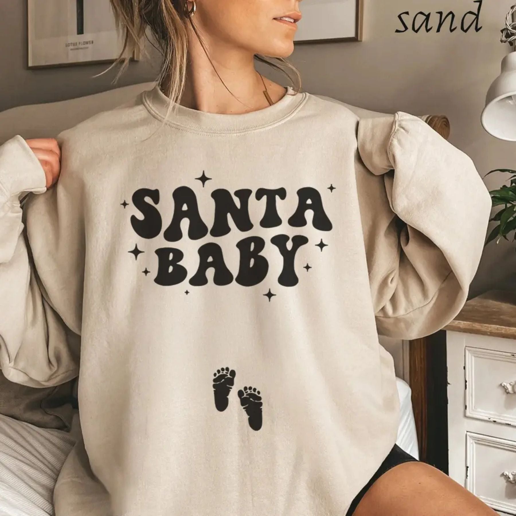 Pasimax Christmas Pregnancy Announcement Sweatshirt — main product shot