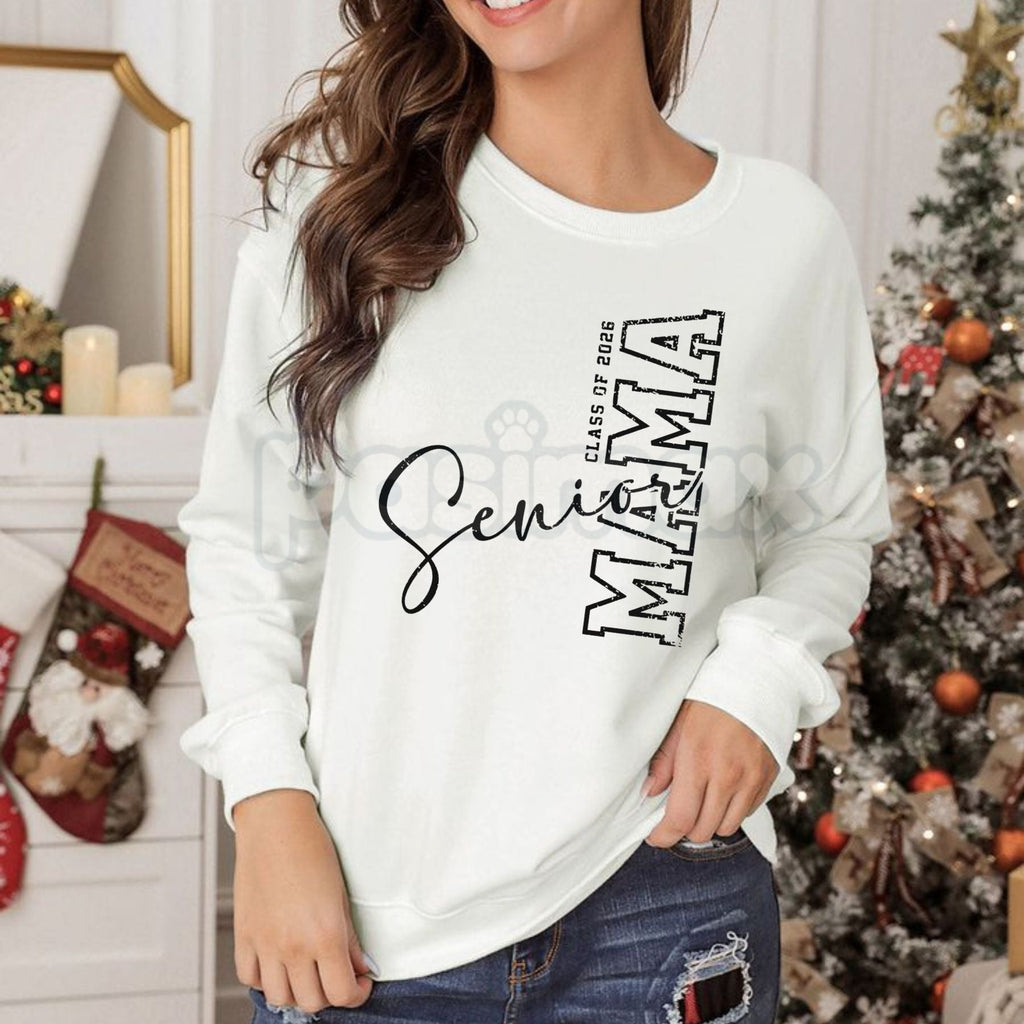 Pasimax Class of 2026 Senior MAMA Sweatshirt | Graduation Mom Crewneck | Senior 2026 Mama Graphic Shirt | Proud Graduation Mo