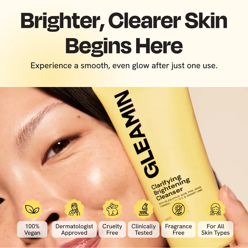 Gleamin Clarifying Brightening Cleanser — gel cleanser texture