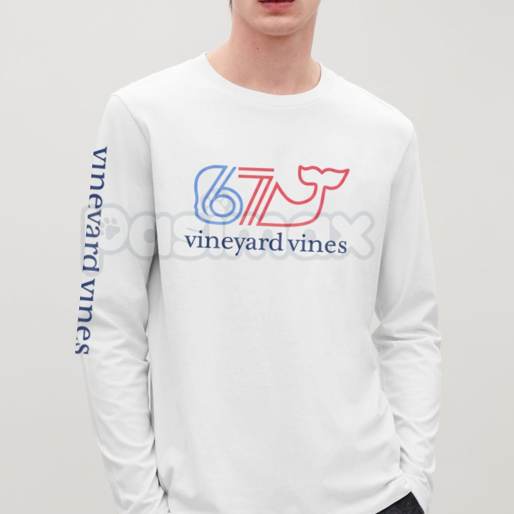 Pasimax Coastal Prep '67' Athletic Sweatshirt | Vintage Cape Style Crewneck | Classic Preppy Menswear — detail close-up
