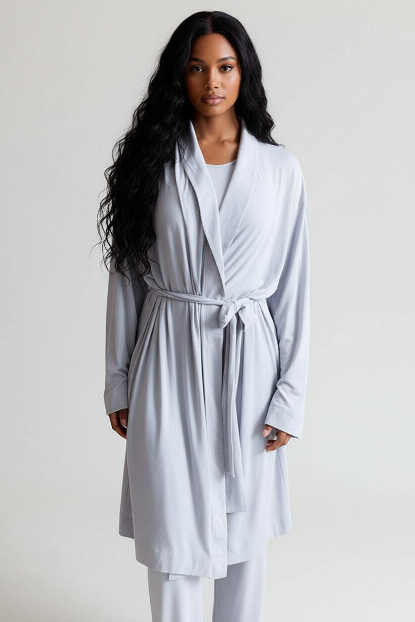 Buki Collagen Lounge Robe - Pearl Grey — main product shot