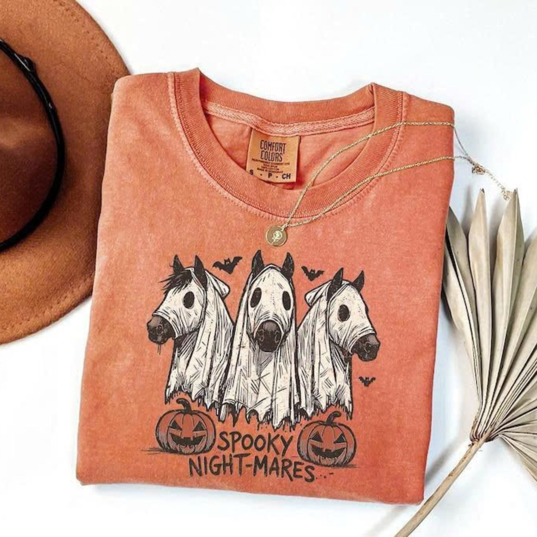 Pasimax Comfort Colors Halloween Spooky Night-Mares Horse Shirt — main product shot