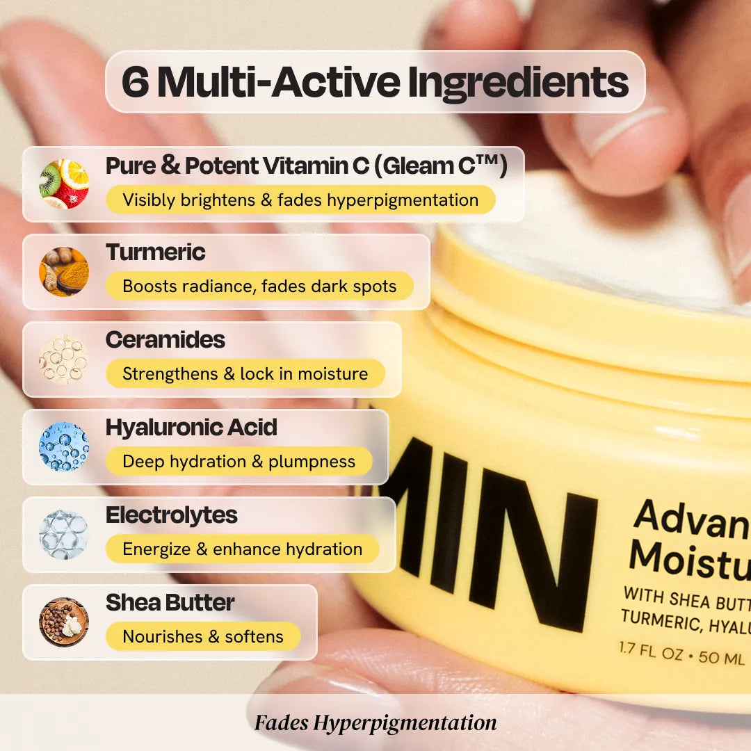Gleamin Advanced Brightening Moisturizer — applied to face demo