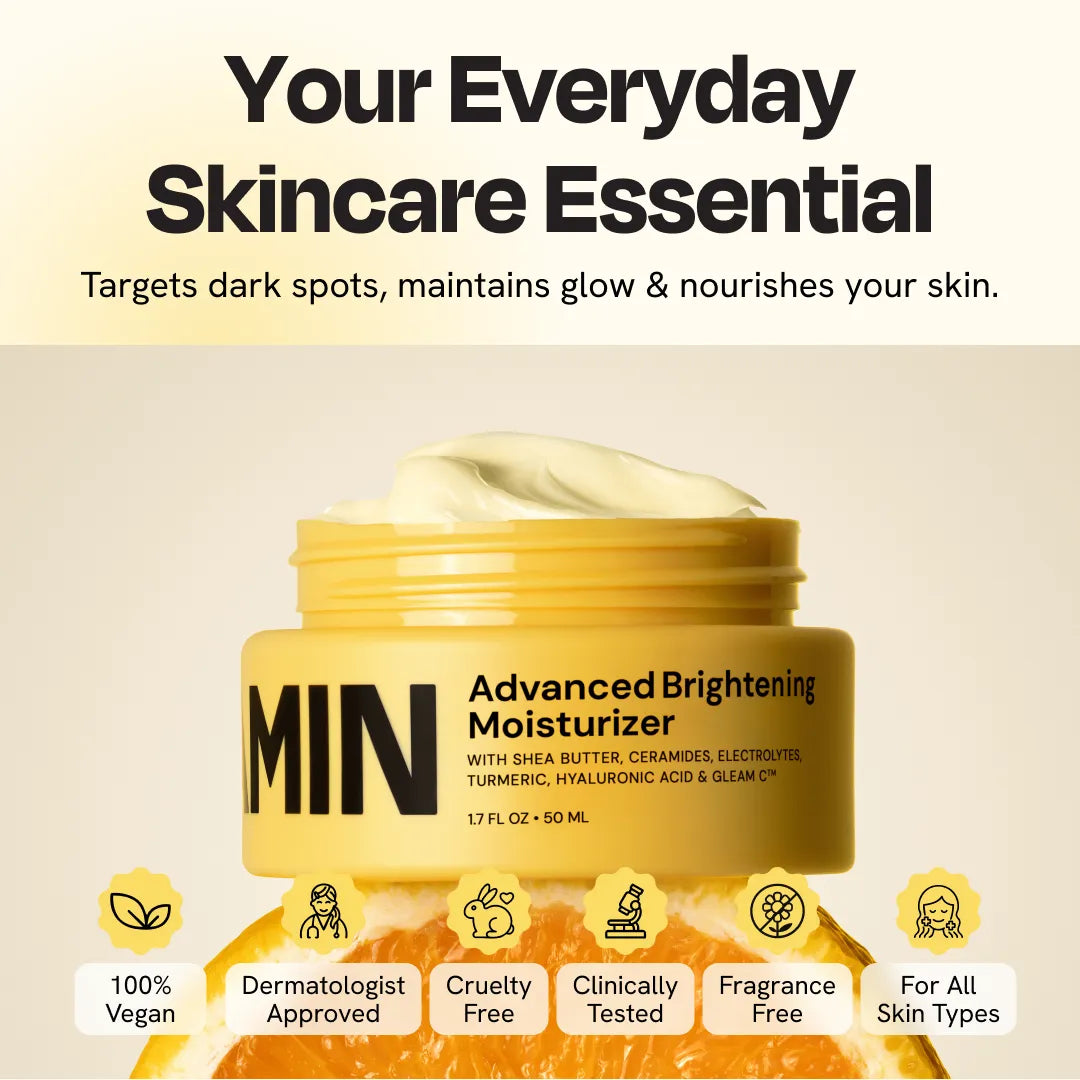 Gleamin Advanced Brightening Moisturizer — rich cream texture