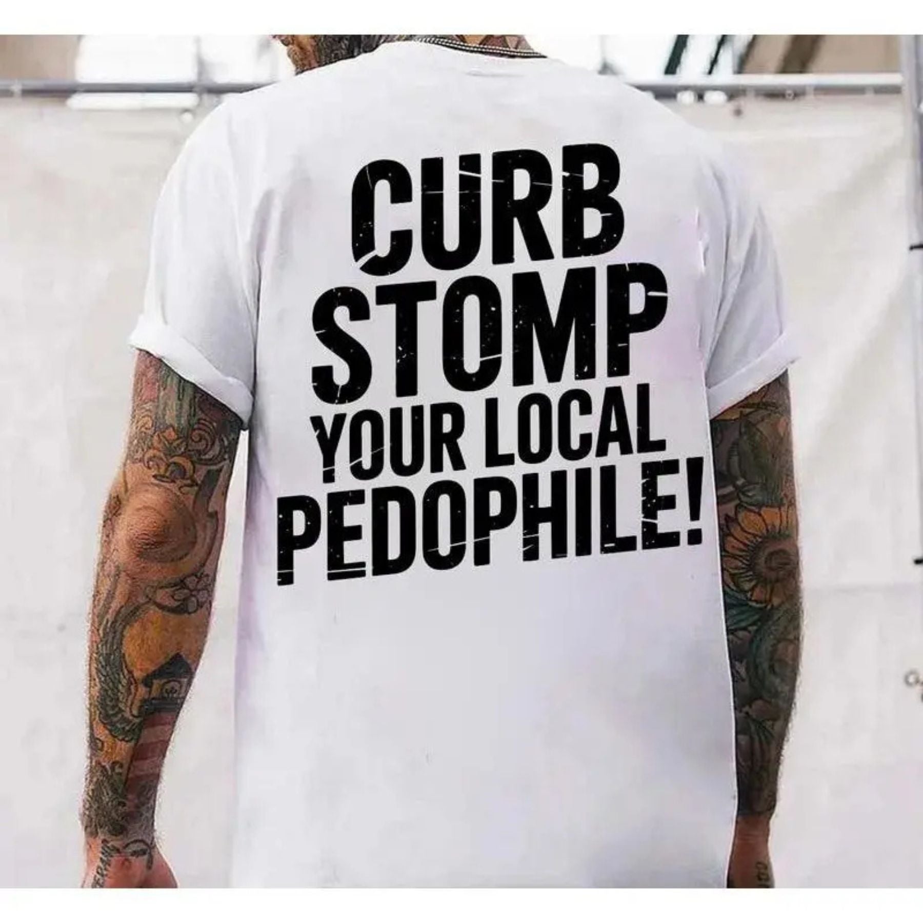 Pasimax Curb Stomp Your Local Pedophile T-Shirt — main product shot