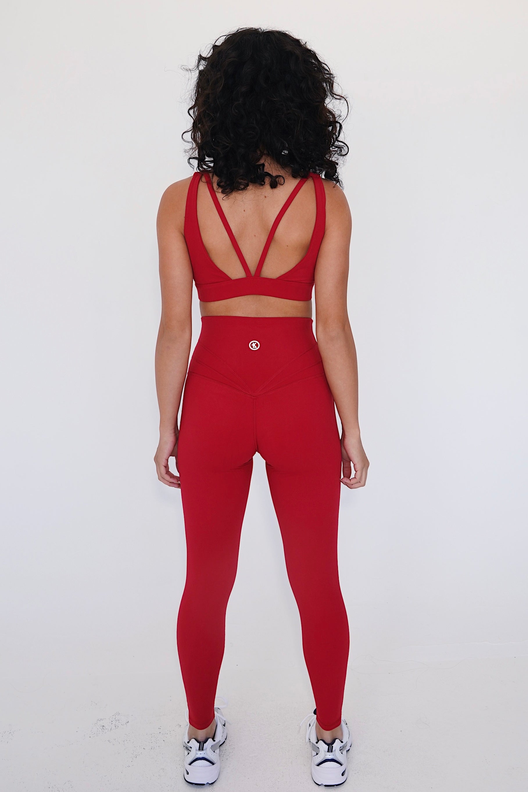 KIMITH BRAND I am Beautifully Radiant Quick Dry Red Yoga Legging — comparison shot
