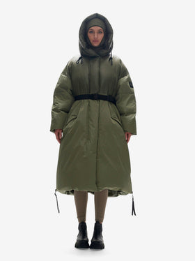 Long Down Puffer - Stone Green