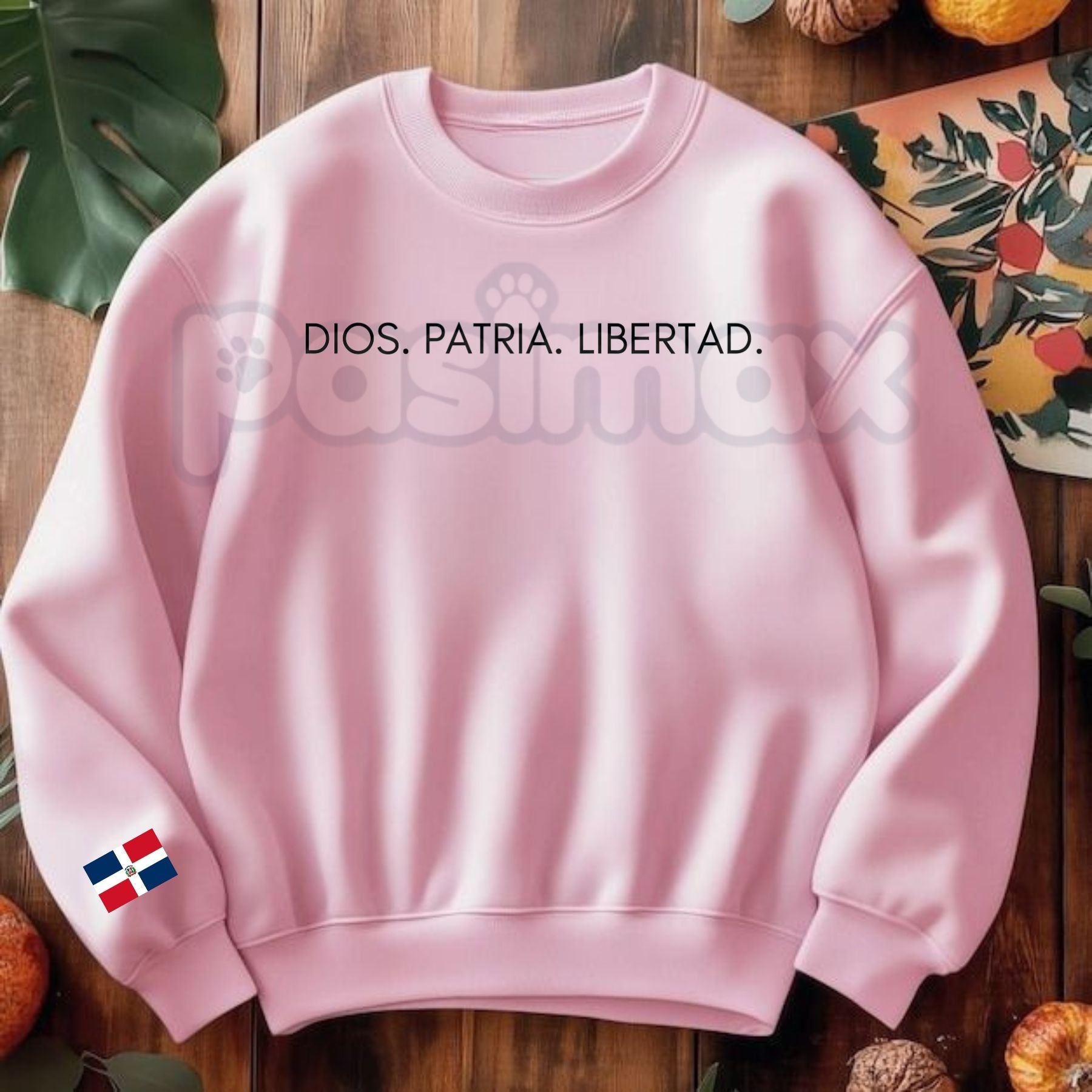 Pasimax DIOS.PATRIA.LIBERTAD Sweatshirt | Dominican Republic National Motto Jumper | Patriotic Spanish Pride Crewneck | DR He