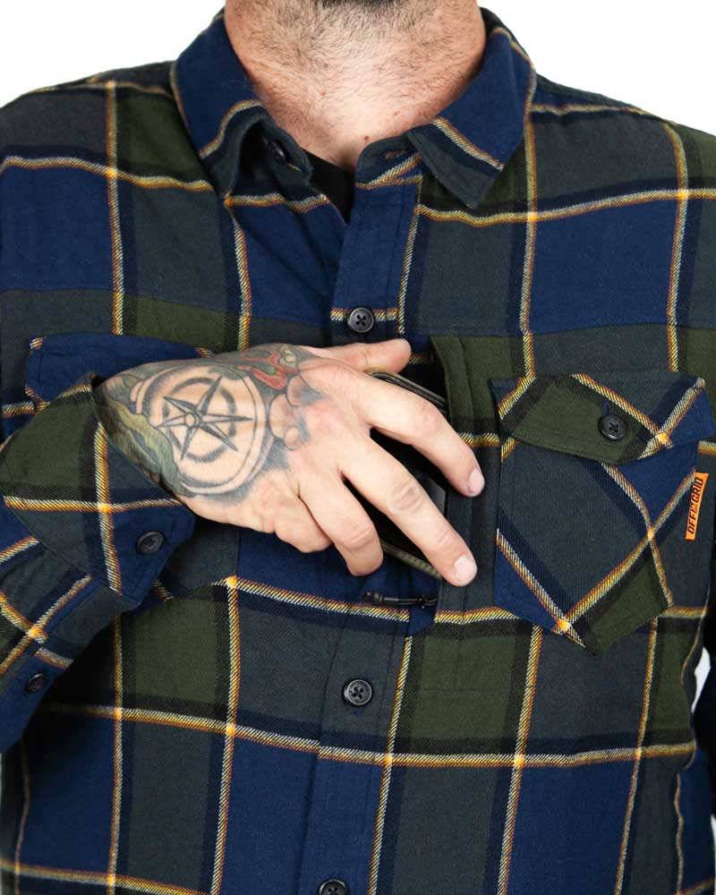 Off The Grid Surplus Destroyer Flannel — back view