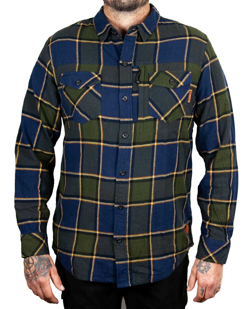 Off The Grid Surplus Destroyer Flannel — detail close-up