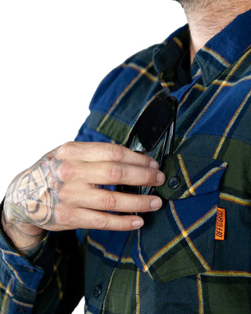 Off The Grid Surplus Destroyer Flannel — in-use photo