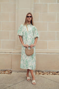 profile-nyc FLORAL LINEN DRESS — detail close-up