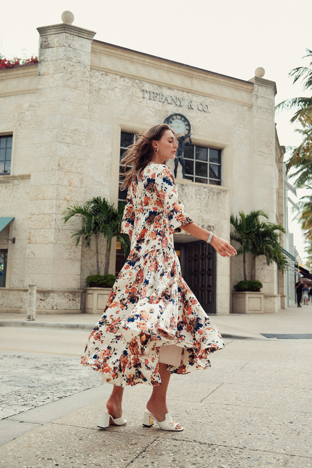 profile-nyc FLORAL PIPING DRESS — main product shot
