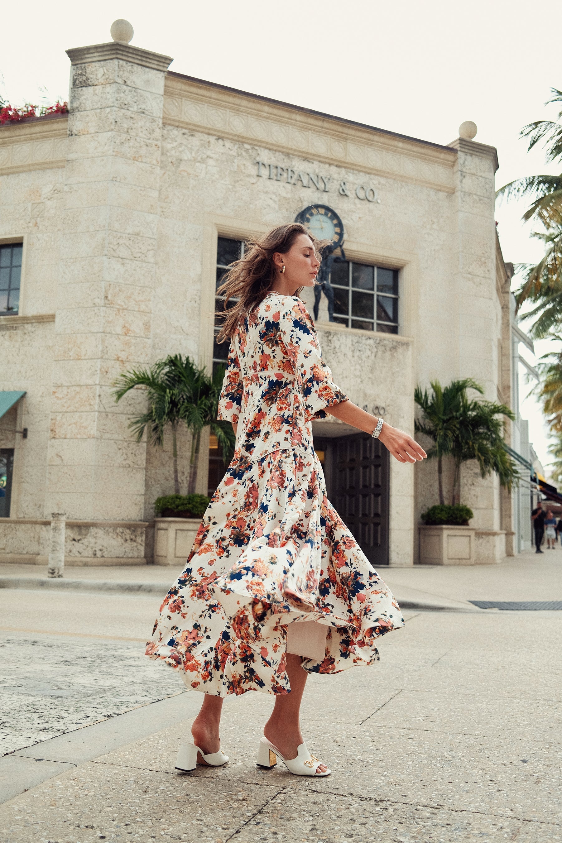 profile-nyc FLORAL PIPING DRESS — main product shot