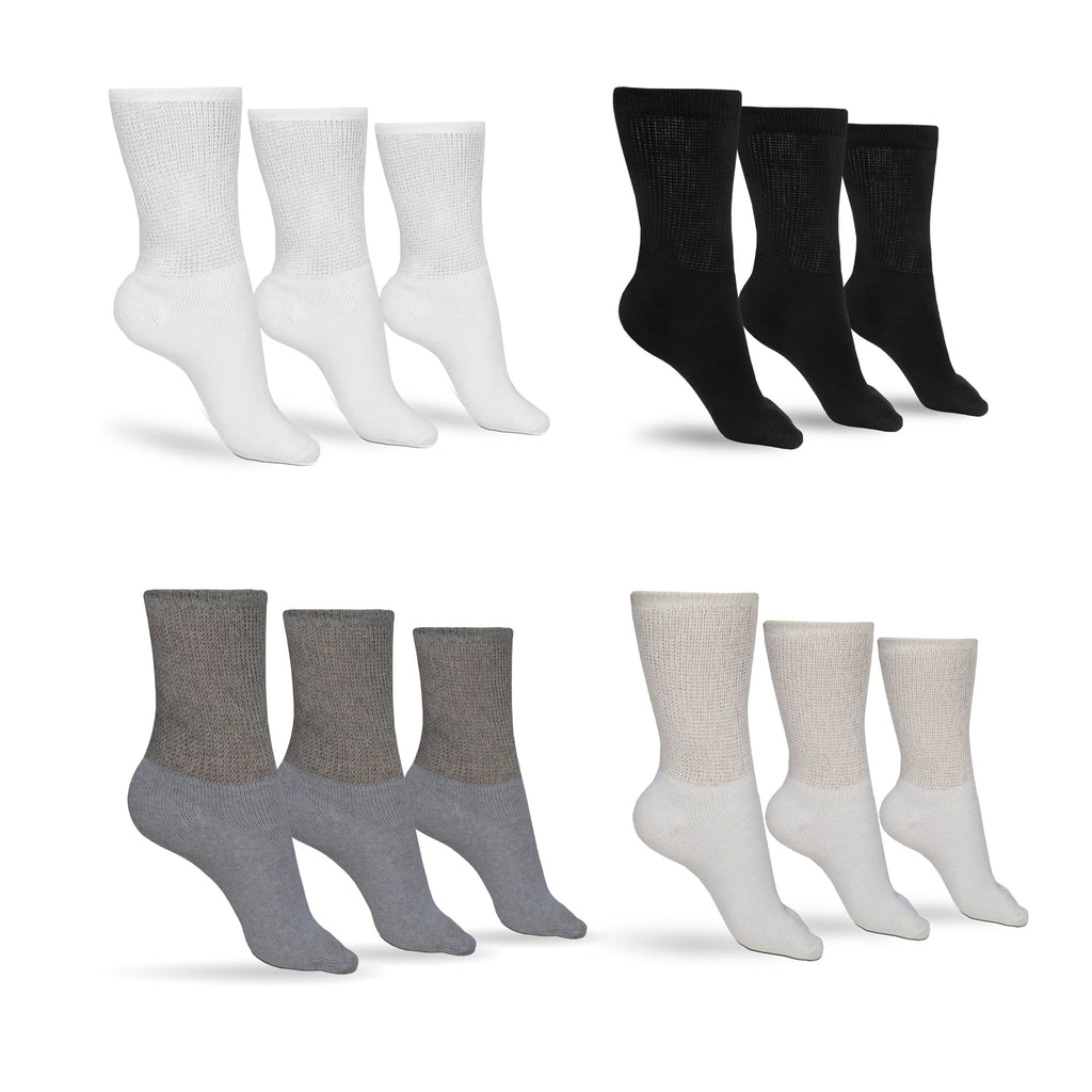 DSC Men's Cotton Diabetic Crew Socks (Assorted) — alternative angle
