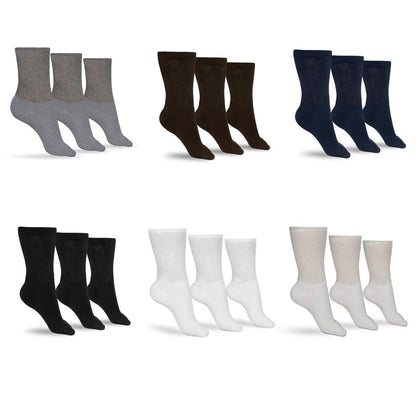 Women's Cotton Diabetic Crew Socks (Assorted) — diabetic foot care by DSC