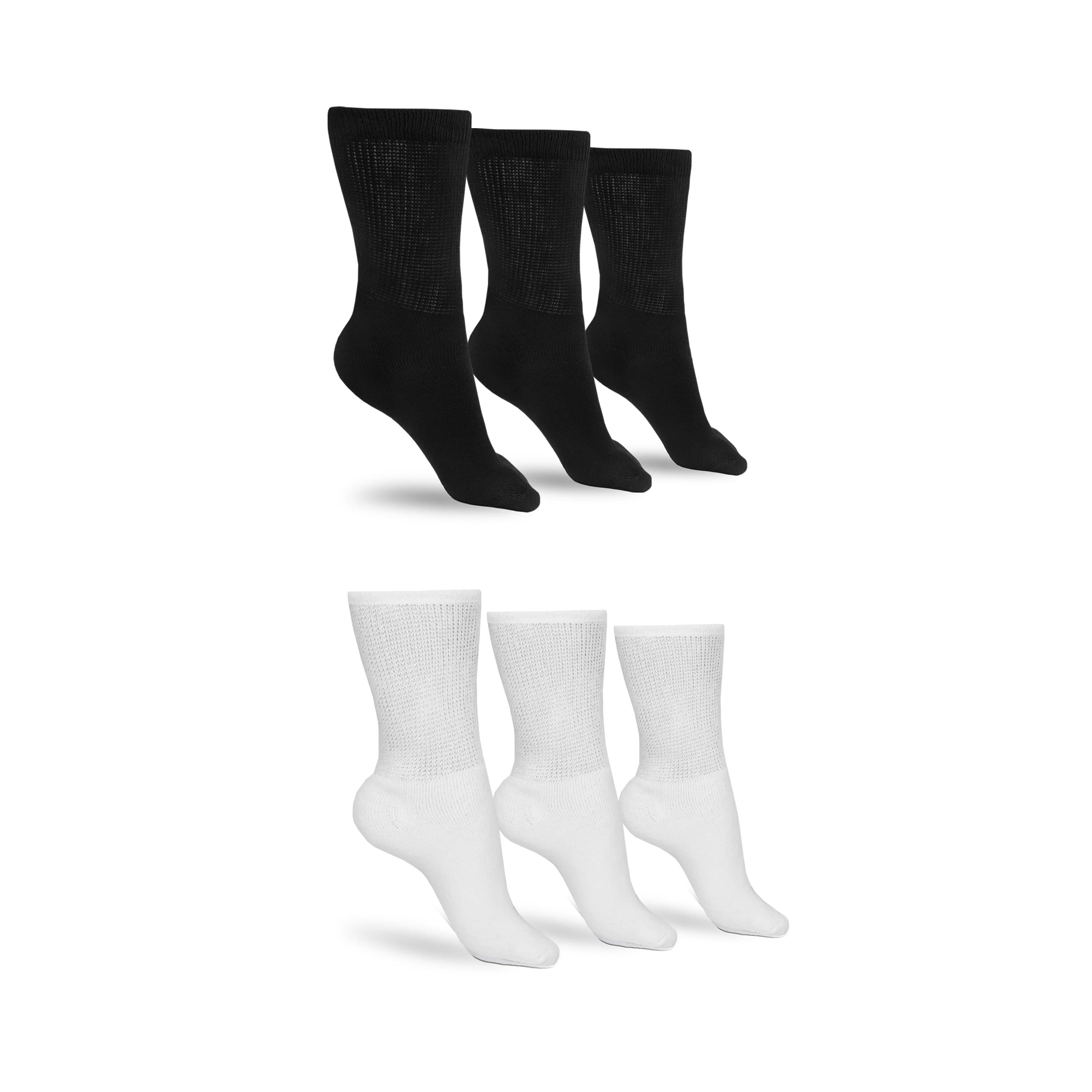 DSC Men's Cotton Diabetic Crew Socks (Assorted) — lifestyle context