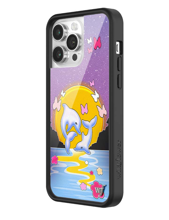 Wildflower Cases Dolphin Sunset iPhone Case — fabric or material detail