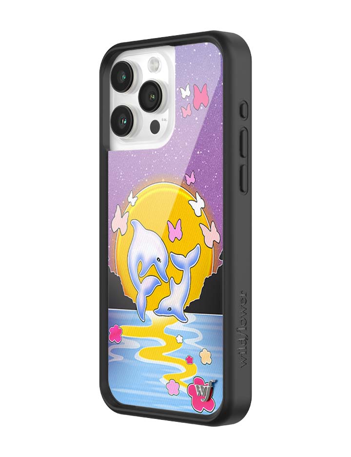 Wildflower Cases Dolphin Sunset iPhone Case — side view