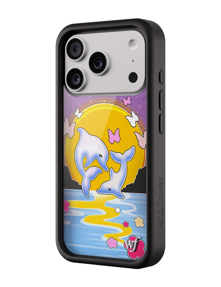 Wildflower Cases Dolphin Sunset iPhone Case — back view