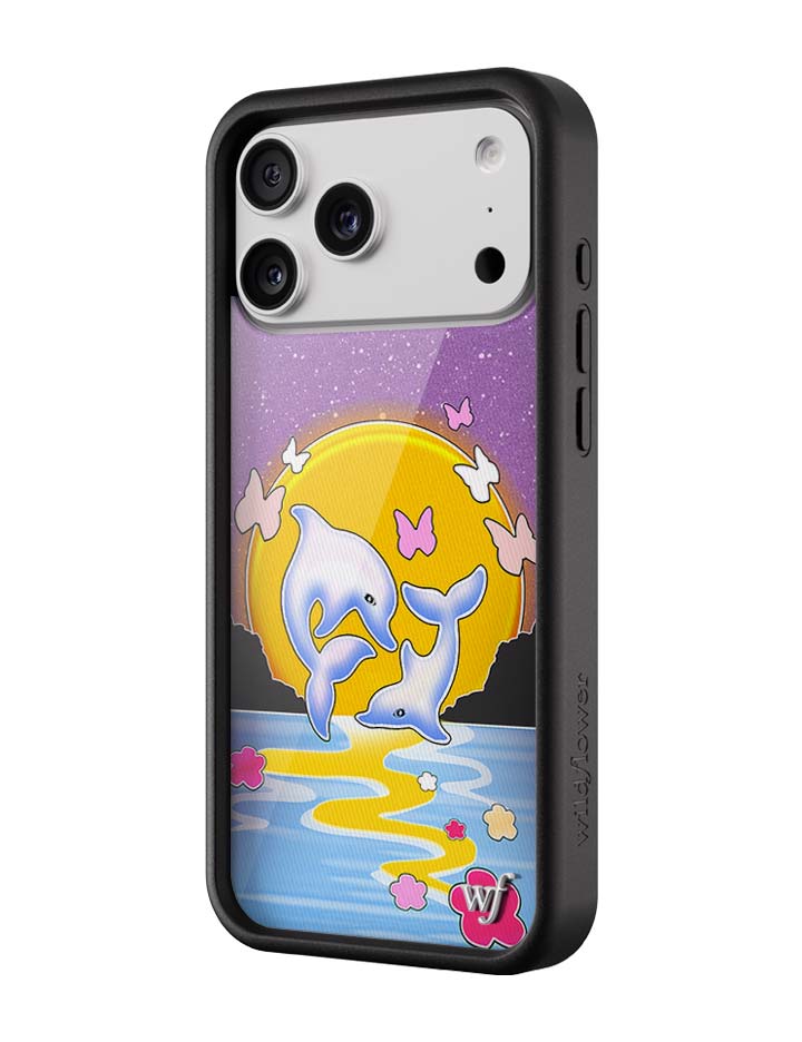 Wildflower Cases Dolphin Sunset iPhone Case — detail close-up