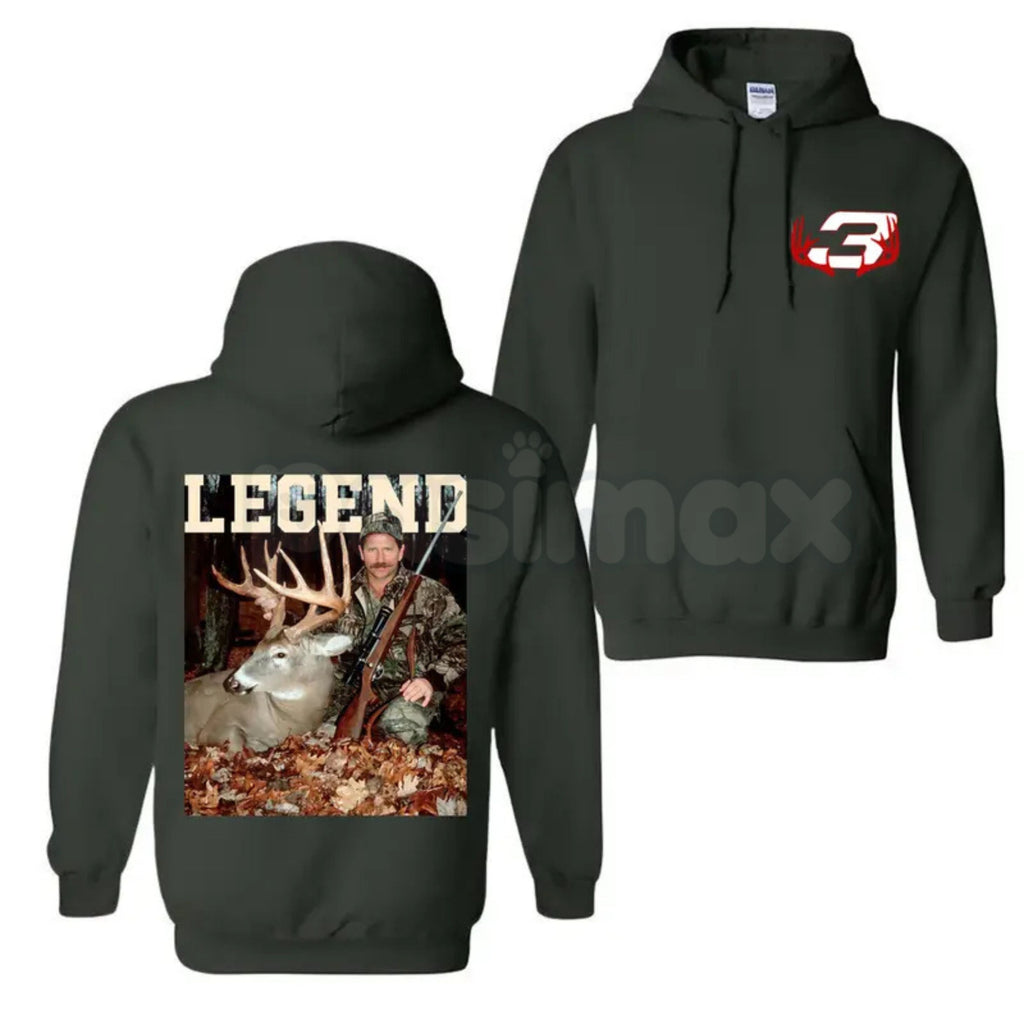 Pasimax Dale Earnhardt With Deer Hoodie – Vintage Hunting Season Pullover, NASCAR Legend Fan & Outdoors Apparel, Unisex — mai