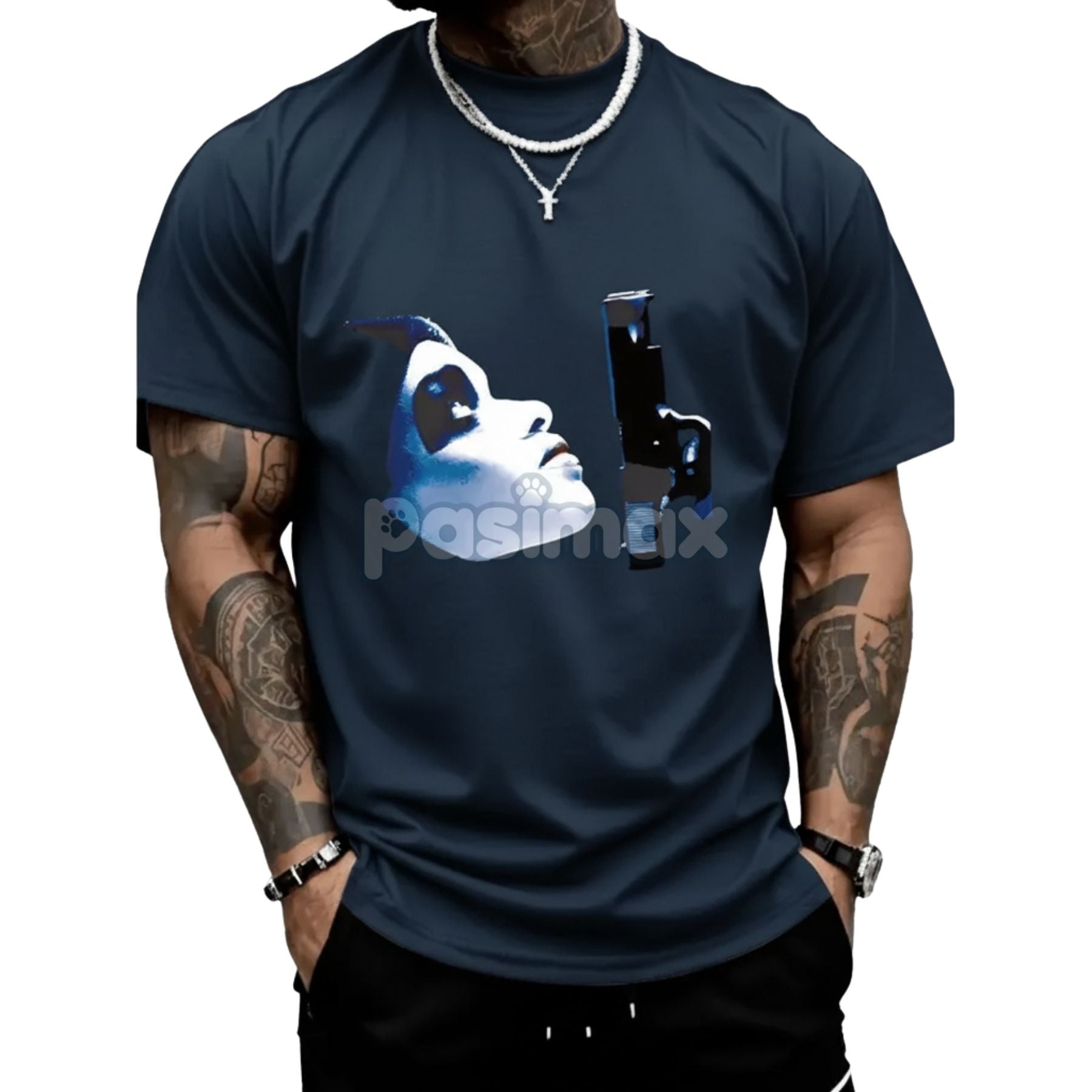 Pasimax Dead Presidents T-Shirt - Gangster Movie Inspired Tee, 90s Crime Film Apparel — main product shot