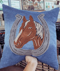 2Fly Denim Western Throw Pillow