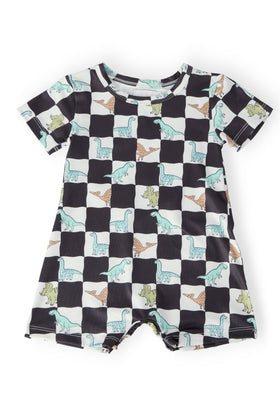 Dino Checkers S/S Shorty One-Piece