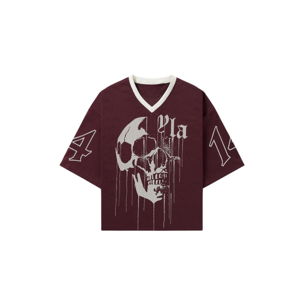 Pasimax Drippy Skull Streetwear Mesh Jersey — detail close-up