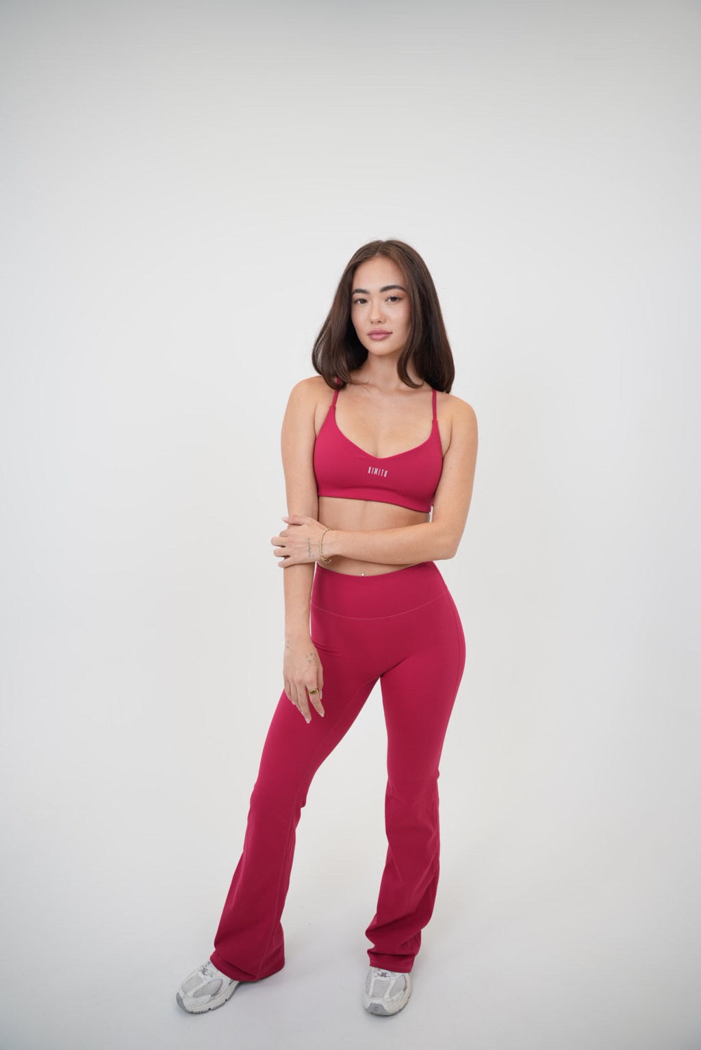 KIMITH BRAND I Live in Luxury Red Flare Pant — size reference