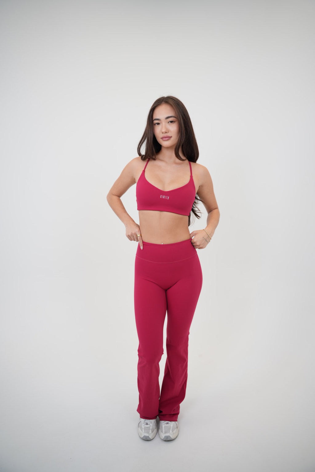 KIMITH BRAND I Live in Luxury Red Flare Pant — back view