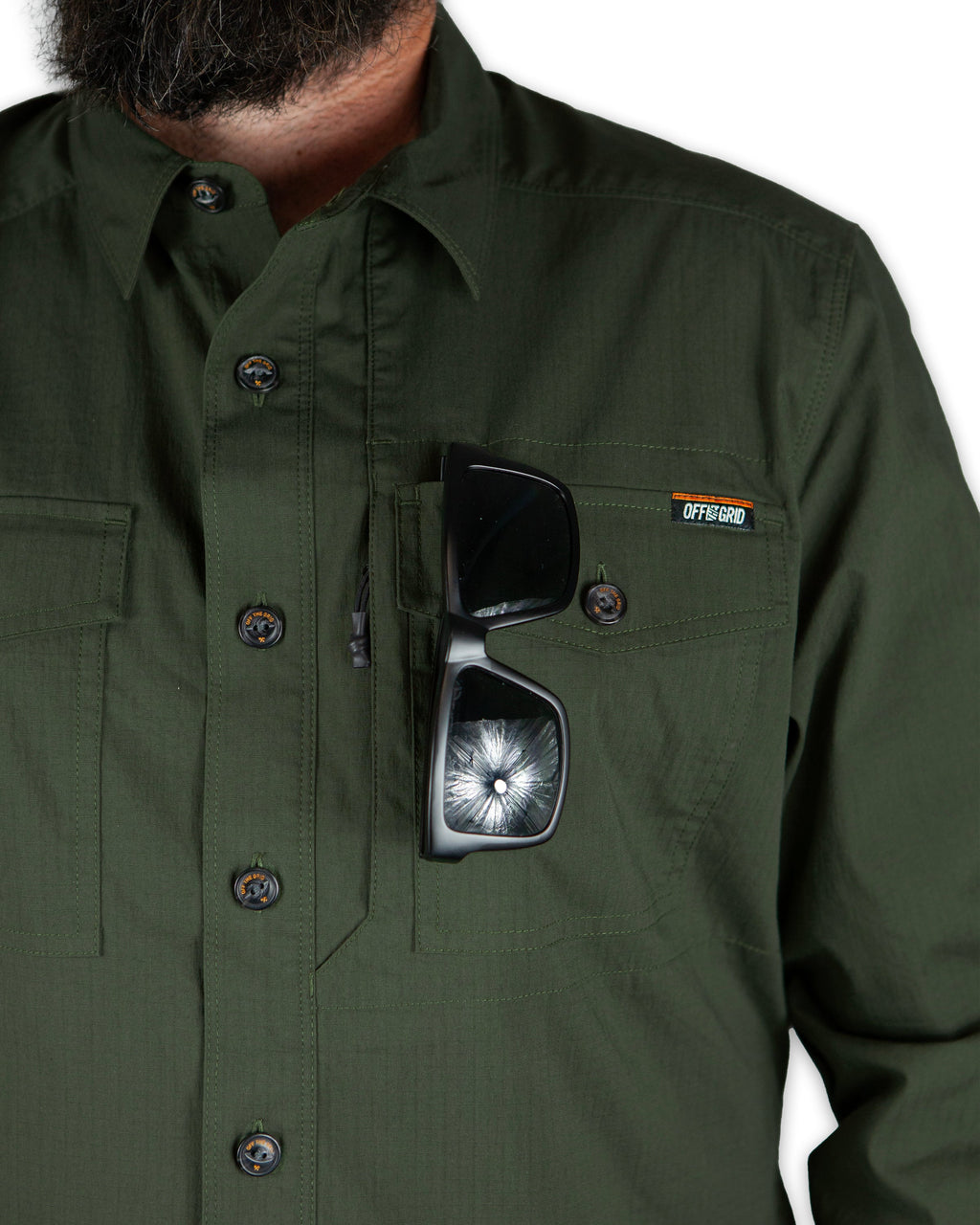 Off The Grid Surplus Echo Bravo LS Shirt - Army — size reference