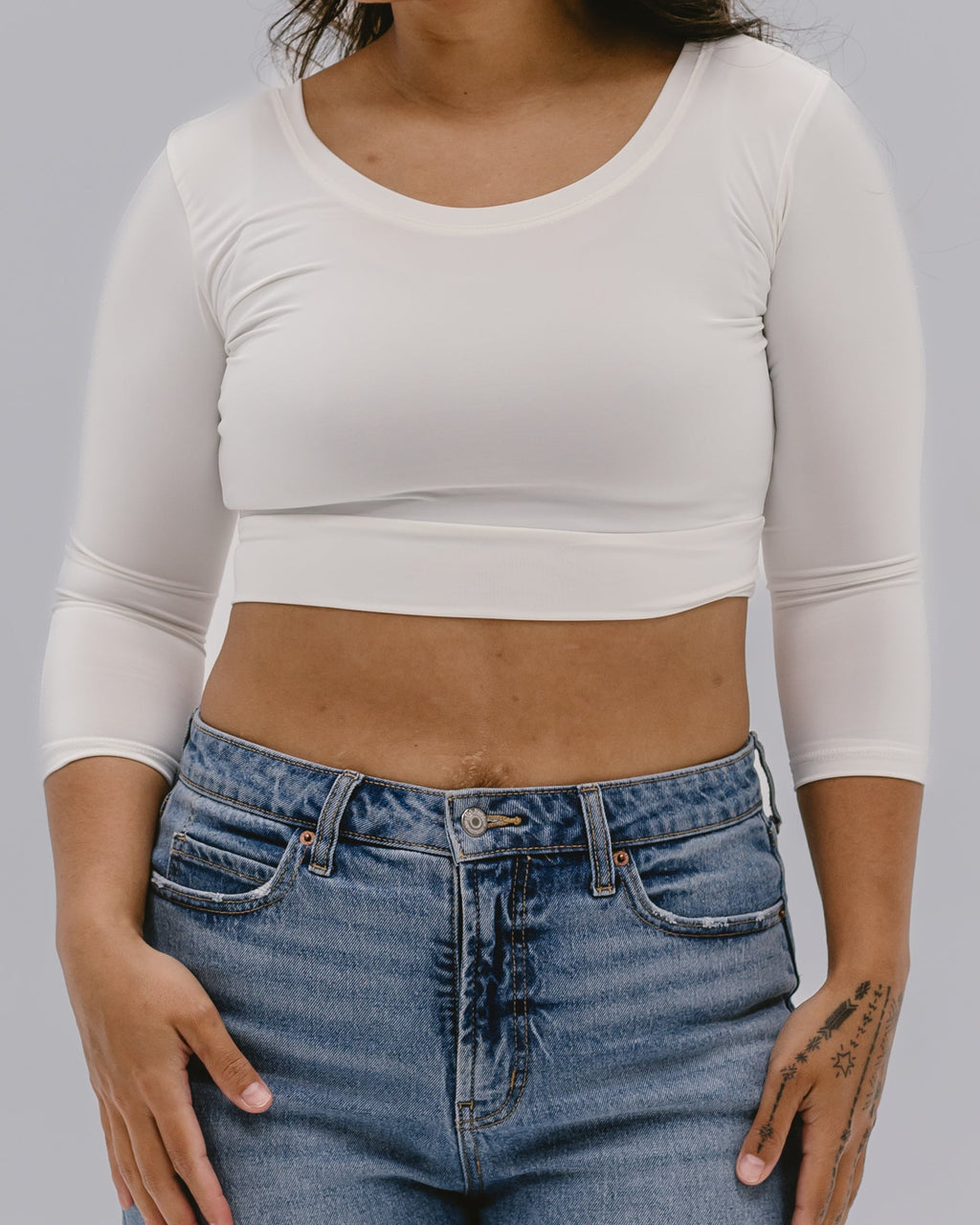 HALFTEE Layering Fashions Elegant 3/4 Sleeve Halftee — main product shot